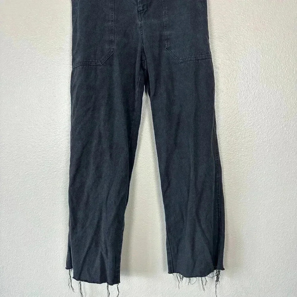 Back Beat Co. High Rise Straight Leg Cargo Pants Hemp Washed Black Small - Picture 5 of 8